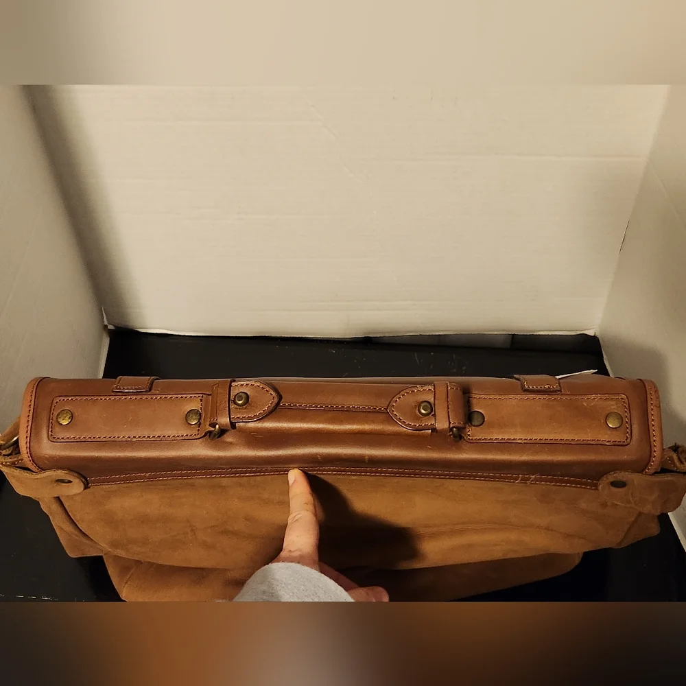 Vintage Marlboro Leather Messenger Bag, Satchel, Briefcase,Book Bag Etc